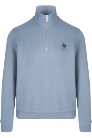 Belstaff Logo Patch Quarter Zip Sweatshirt