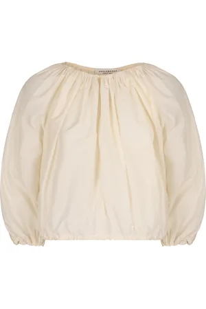 Serafini Blouses, female, , XS, Adjustable Drawstring Hem Gathered Blouse