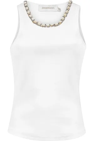 ZIMMERMANN Crystal Shell Embellished Top