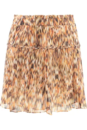Isabel Marant Silk Cable-Knit Printed Skirt