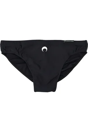 Marine Serre Swimwear Brief with Moon Embroidery