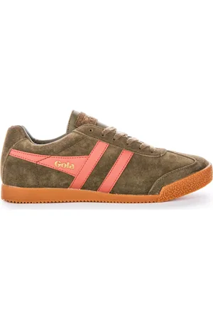 Gola Retro Harrier Trainers in Khaki Orange
