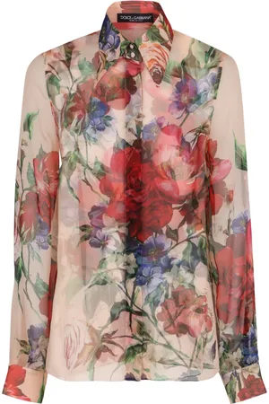 Dolce & Gabbana Floral Print Silk Shirt