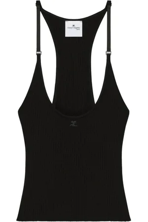 Courrèges Sleeveless Tops, female, , M, Sleeveless Top with Adjustable Straps