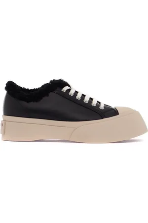 Marni Sneakers, female, , 5 UK, Sherpa-Lined Leather Sneaker with Fur Lining