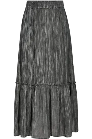 Co`Couture Maxi Skirts, female, , L, Softcc Dye Gypsy Skirt Anthracite
