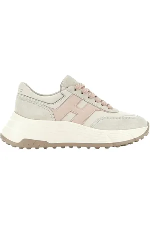 Hogan Ivory Suede Hi-Fi Trainers