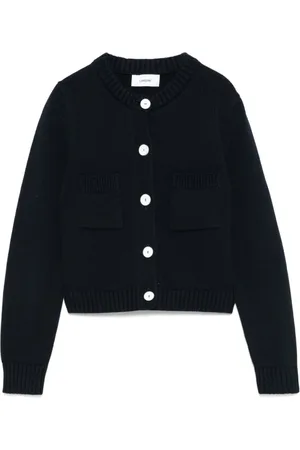 LARDINI Cardigans, female, , S, Ribbed Cuffs Cropped Coat