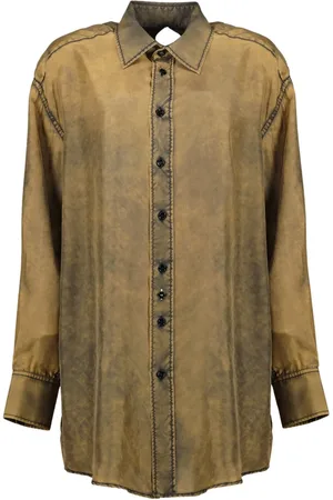 Maison Margiela Shirts, female, , XS, Long Washed Silk Shirt