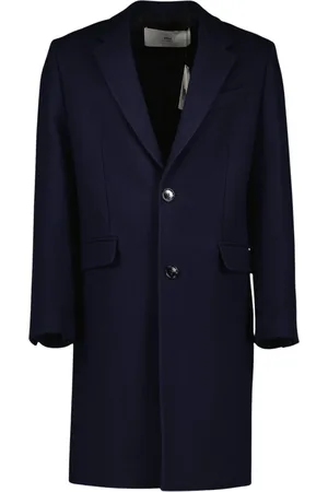 Ami Wool Coat Navy Classic Style