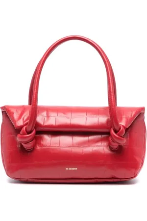 Jil Sander Handbags, female, , ONE SIZE, Crocodile Effect Leather Handbag