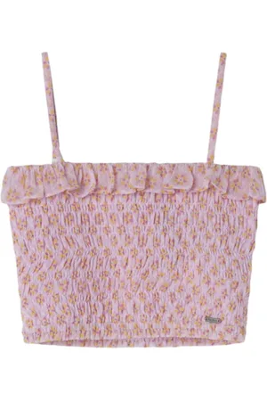 Pepe Jeans Sleeveless Tops, female, , 8 Y, Floral Top with Ruffles