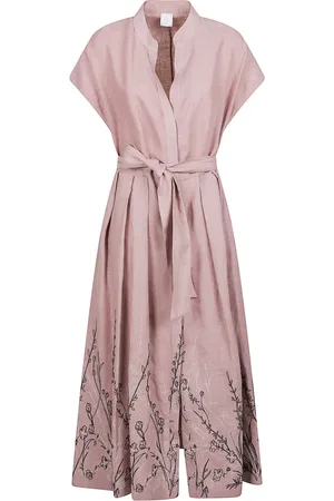 ELEVENTY Maxi Dresses, female, , S, Linen Dresses Made in Italy