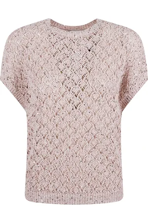 ELEVENTY Round-neck Knitwear, female, , L, Cotton Blend Jumpers Made in Italy