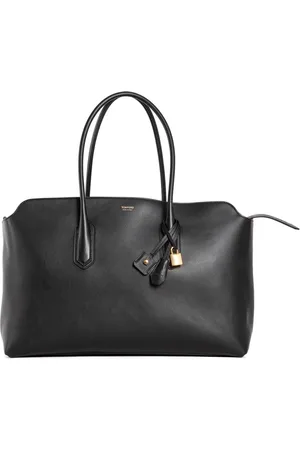 Tom Ford Leather Tote Bag with Gold Details