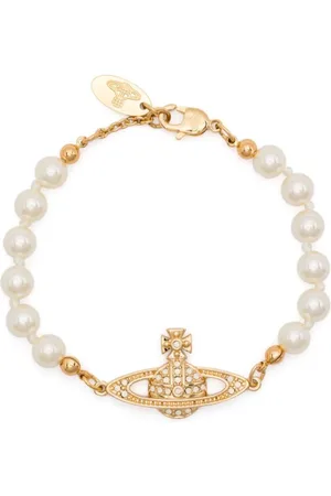 Vivienne Westwood Bracelets, female, , ONE SIZE, Golden Pearl Orb Opal Bracelet