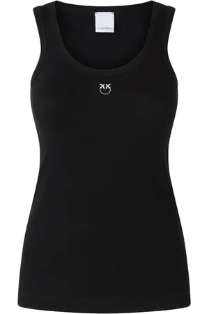 Pinko Ribbed Tank Top Love Birds