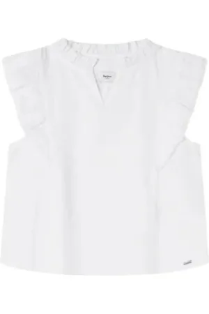 Pepe Jeans Blouses, female, , 10 Y, Romantic V-Neck Butterfly Sleeve Blouse