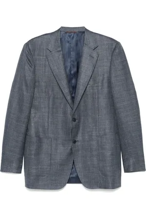 CANALI Blazers, male, , 3XL, Luxury Wool Silk Linen Jacket