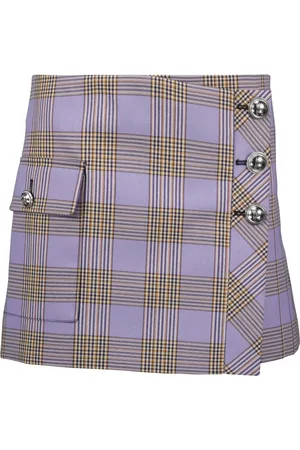 Paco rabanne Short Skirts, female, , S, Plaid Mini Skirt Spring-Summer 2025