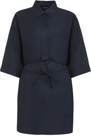 Fabiana Filippi Embroidered Linen Shirt with Waist Belt