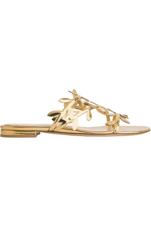 Gianvito Rossi Golden Leather Sandals for Women