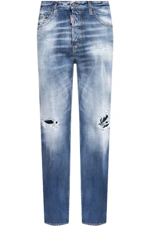 Dsquared2 Distressed Straight-Leg Jeans