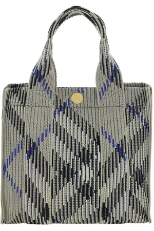 Burberry Mini Tote Handbag with Iconic Check Pattern