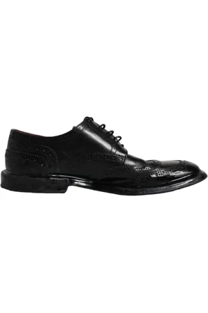 Dolce & Gabbana Business Shoes, male, , 8 UK, Leather Derby Wingtip Formal Shoes
