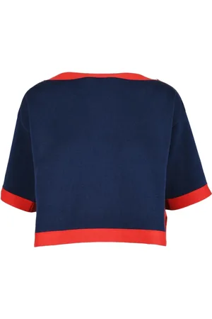 Gucci Cotton Silk Blend Knit Top