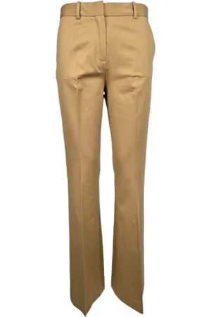 Circolo Straight Trousers, female, , 2XS, Camel Flare Trousers in Cotton