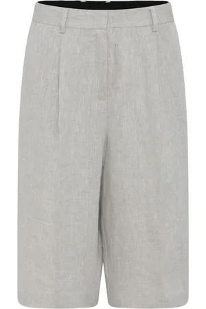 Heartmade Long Shorts, female, , 2XL, Elegant Linen Trousers in Sand