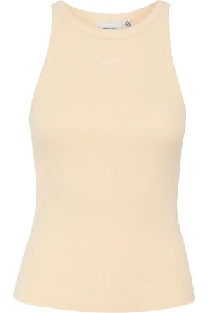 Gestuz Sleeveless Tops, female, , M, Logo Tank Top Butter