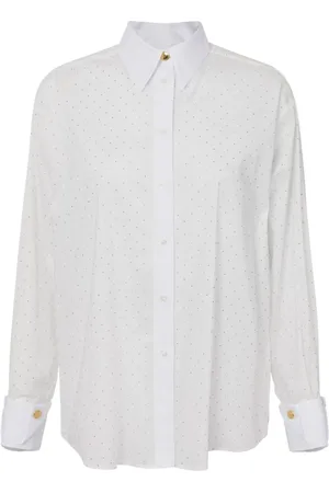 Elisabetta Franchi Rhinestone Button Shirt