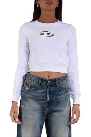 Diesel Sweatshirts, female, , L, Cotton Hoodies Slim Fit
