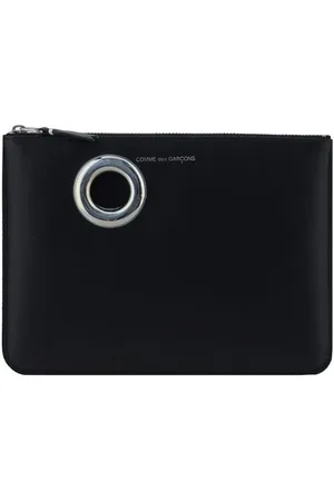 Comme des Garçons Wallets & Cardholders, male, , ONE SIZE, Silver Eyelet Coin Purse
