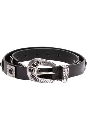 Golden Goose Belts, female, , 70 CM, Leather Belt with Silver Buckle