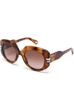 Chloé Sunglasses, female, , ONE SIZE, Havana Sunglasses with Crystal