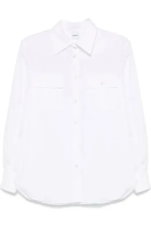 Aspesi Striped Shirt Button-Front Chest Pockets