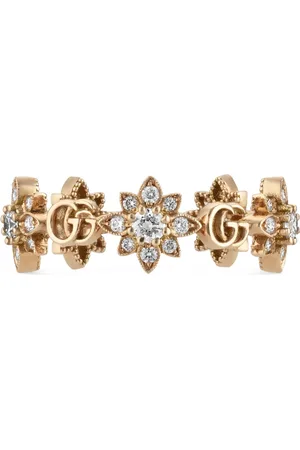 Gucci Flora ring in 18kt pink gold and diamonds