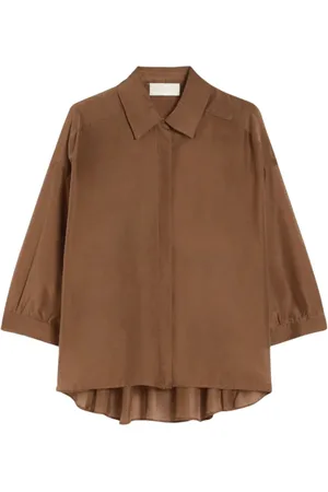 iBlues Blouses, female, , L, Silk and cotton shirt, flared style
