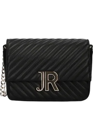 John Richmond Leather Crossbody Bag with Gold Logo Initials