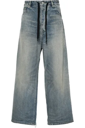 Balenciaga Wide-Leg Indigo Denim Jeans