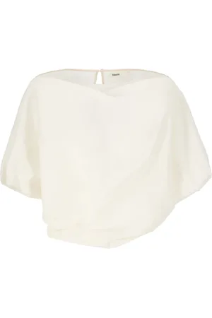 Khaite Blouses, female, , S, Silk and Cotton Ivory Top