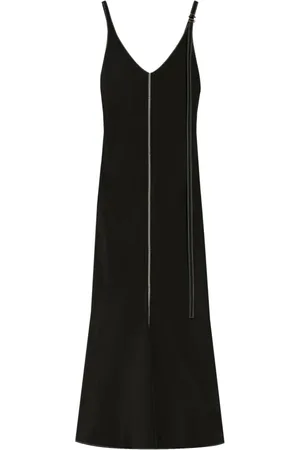 Sportmax V-Neckline Dress with Contrasting Stitching