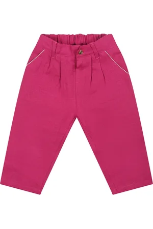 Chloé Trousers, female, , 18 M, Fuchsia Linen Casual Trousers