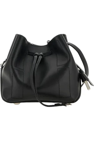 Hogan Leather Bucket Bag with Adjustable Strap
