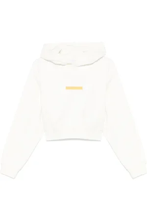 Aspesi Hoodies, female, , S, Logo Print Cropped Hoodie