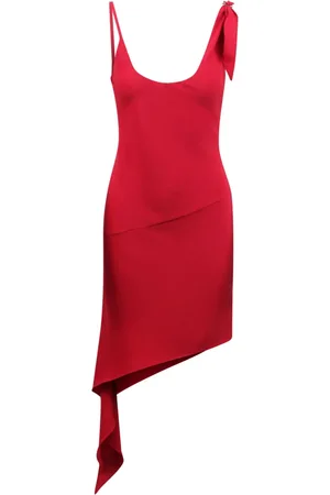 Courrèges Short Dresses, female, , XS, Asymmetrical Scarf Dress with Side Slit
