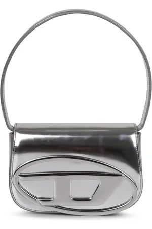 Diesel Metallic Shoulder Bag with Logo Plaque